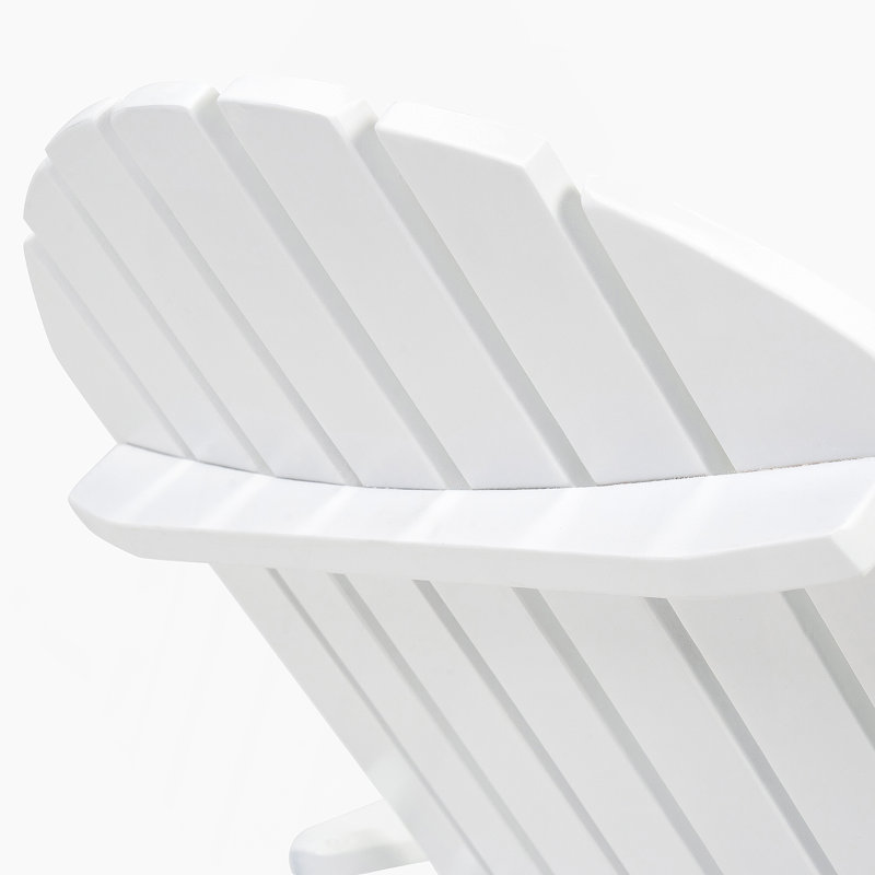 Chaise Adirondack au design rustique, bois d'acacia, lattes pliables et traditionnelles pour un confort extérieur