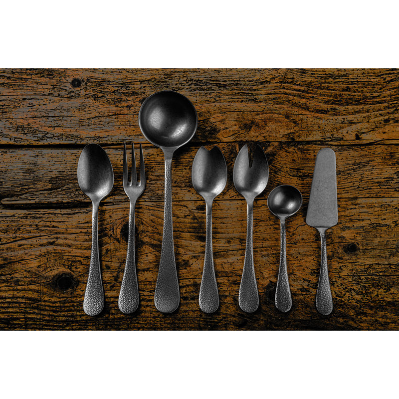 Epoque 2 Piece Stainless Steel Hostess Set, Pewter Black Gold