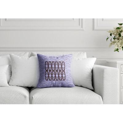 Housse de coussin d'intérieur Kamis Iris Tribal avec motif abstrait brun.