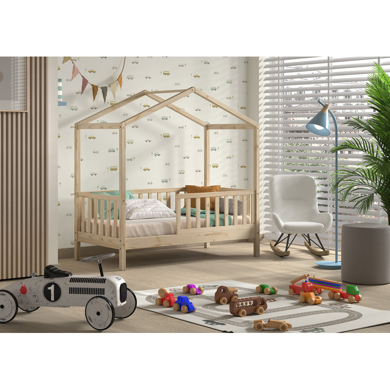 Junior Kids Bed, 70 x 140cm, Brown