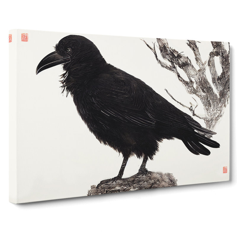 Amazing Raven Bird - Wrapped Canvas, 35cm H x 50cm W x 3cm D