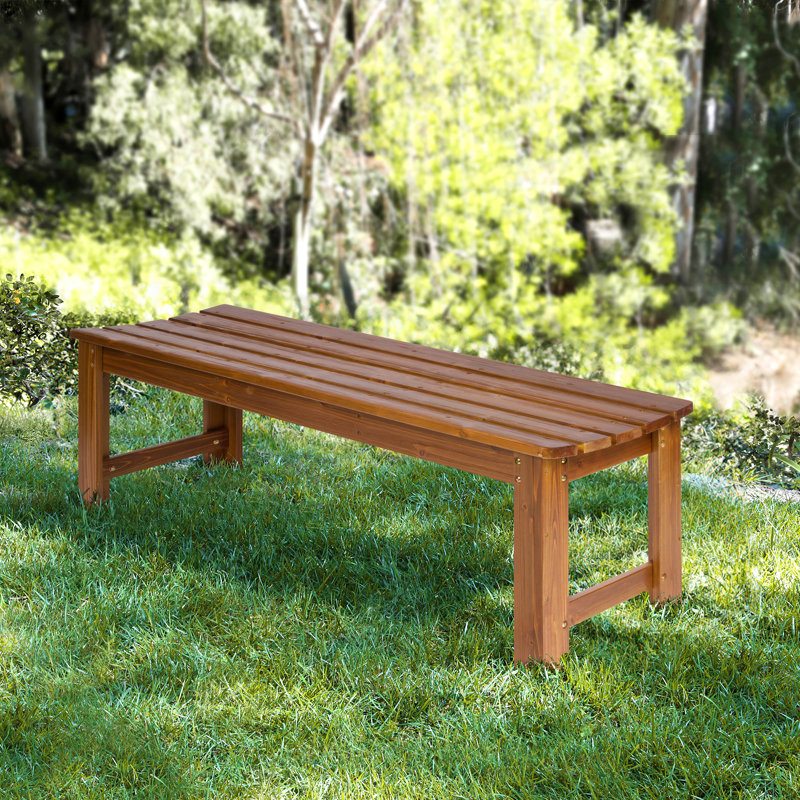 Heritage Rustic Outdoor Patio Garden Bench, Black, 18.25" H x 60" W x 17" D