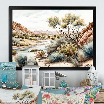 Arizona Desert Creek Scenery II - impression sur toile