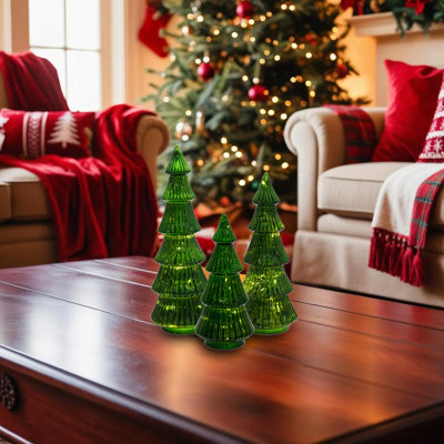 Arbres de Noël lumineux à piles (3 carats)