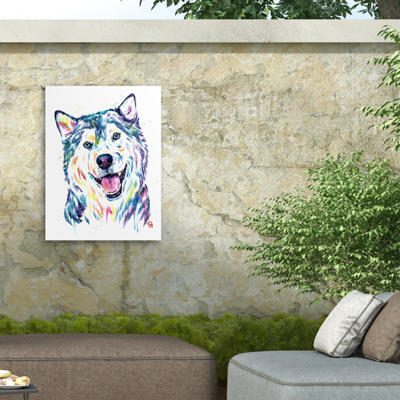 Toile d'extérieur Husky sibérien Lisa Whitehouse, H 14 po x l 19 po