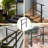 Wrought Iron Handrail, Step Handrails For Outdoor Steps Fit 2 To 3 Steps, Adjustable Porch Railing Transitional Rail With Installation Kit For Concrete Steps Or Wooden Stairs (Black)