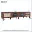 86" Rattan TV Stand with App-Controlled LED Lights