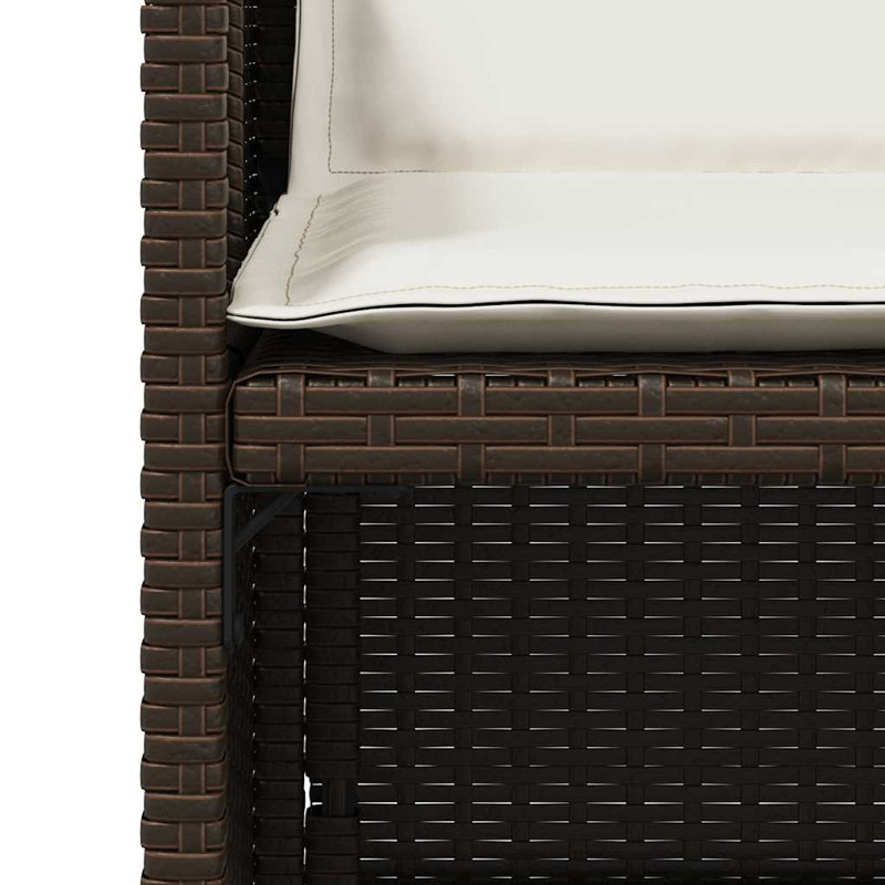 Patio Dining, Cream Cushion/Brown Frame