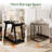 Farmhouse Narrow Side Table, Solid Wood End Table With 2-tier Storage-295733402-300707511
