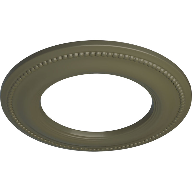 Médaillon de plafond Endurathane Monique, DO 13 3/4 po x P 1 po (convient aux auvents jusqu'à 3 3/4 po), fini acajou brossé peint à la main
