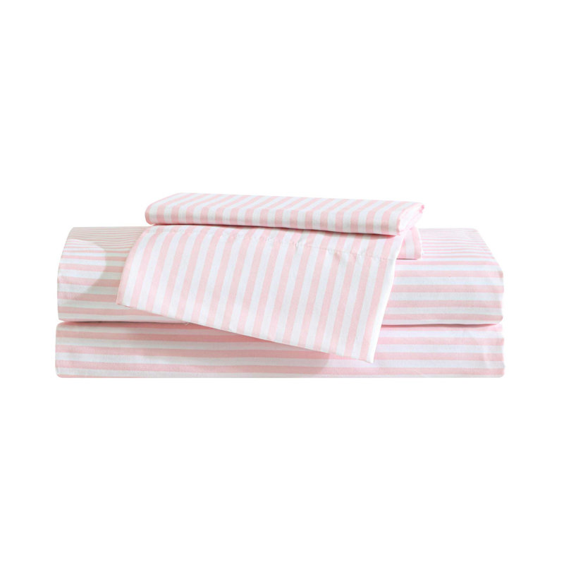 Eddie Bauer Kids Sheet Sets, Twin Sheet Set + 1 Standard Pillowcase, Little Stripe Pink