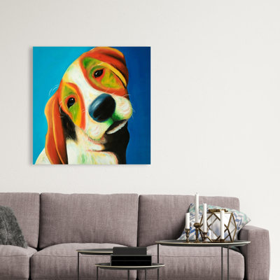 «Colorful Beagle Dog», toile illustrative
