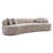Boneless Compression Modern Curved L-Shaped Sectional Sofa, Oversized Luxury Boucle Fabric Couch-1163837164