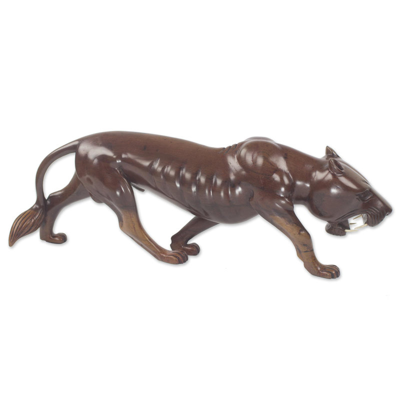 Figurine en bois ébène panther Weatherford