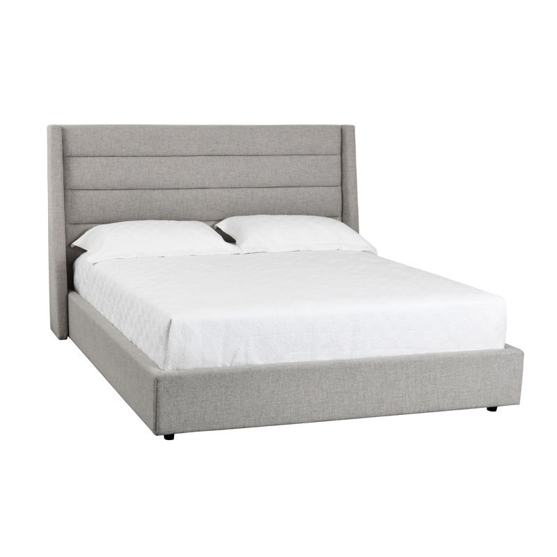 5West Upholstered Bed, Marble, King