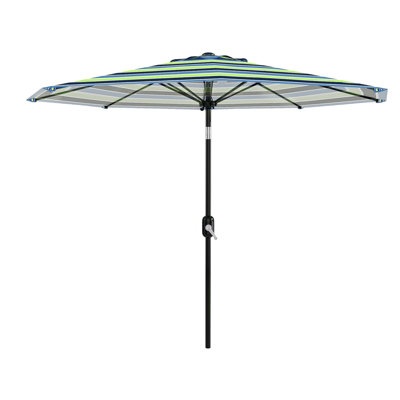 10 ft Patio Umbrella, 8 Sturdy Ribs, with Crank Lift & Push Button Tilt