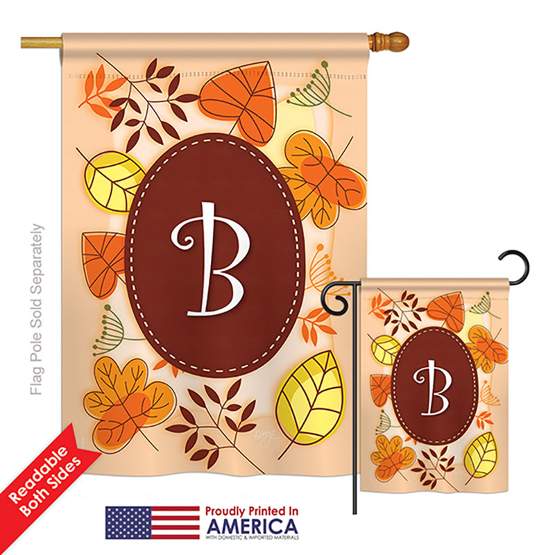 Drapeau de polyester à 2 côtés en polyester automne initial automne, B
