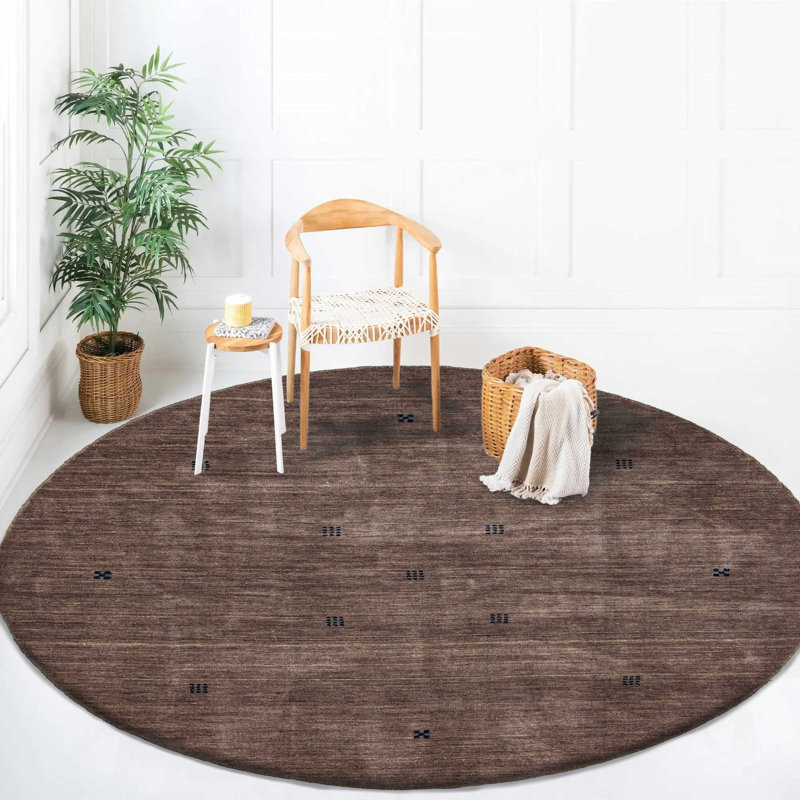 Tapis gris Kashkuli Gabbeh 5 pi 0 po x 5 pi 1 po