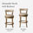 Maven Lane Alexander Stool with Faux Leather Upholstery-92565395-92565394