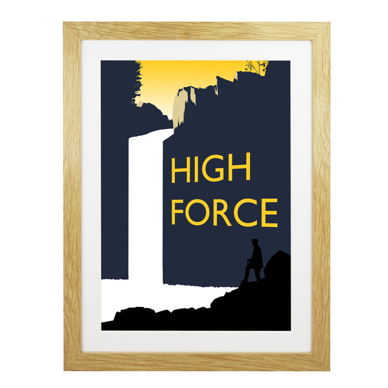 High Force 1 - Print, Oak Framed, 40cm H x 30cm W x 3cm D