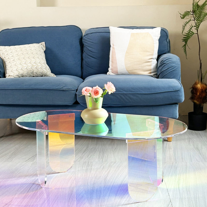 Table basse Juleon, H 14,2 po x L 37,4 po x l 19,7 po, Irisée
