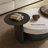 Modern Round Coffee Table Set, 3-Piece Mixed Material Design with Swivel Top – 51.2" Microcrystalline Stone, Contemporary Living Room Centerpiece