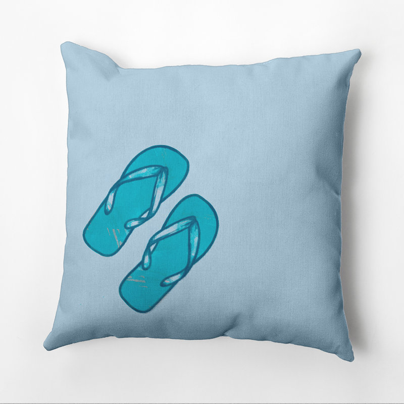Housse de coussin d'extérieur carré Beach Insert, Bleu, 16 po x 16 po