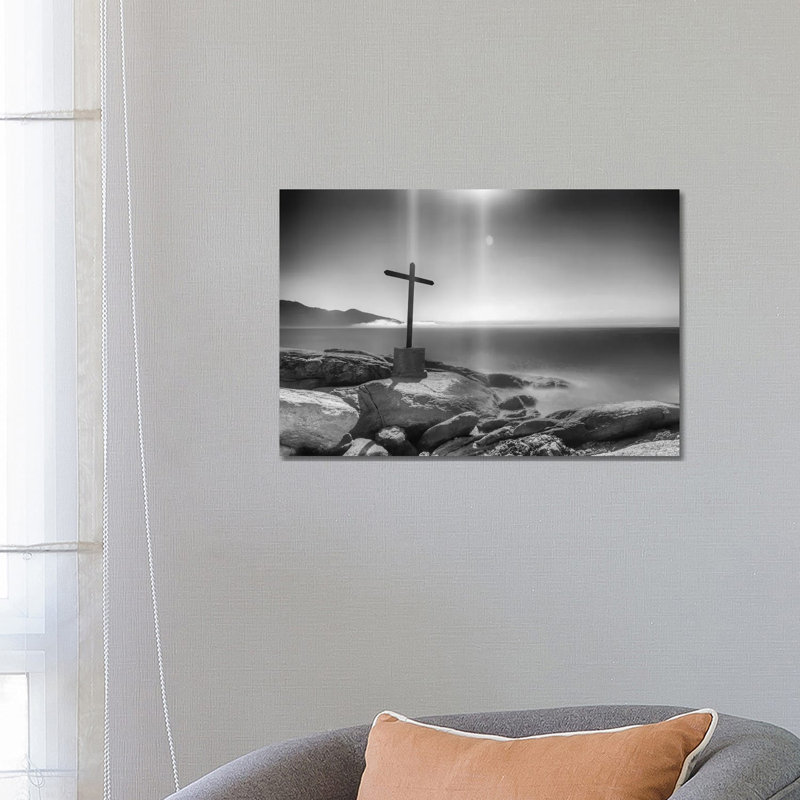Cross On The Rocks - Wrapped Canvas Print, 66.04 cm H x 45.72 cm W