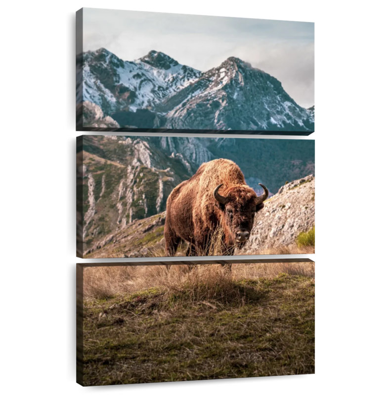 Brampt Simple Mountain Bison, 32" H x 20" W