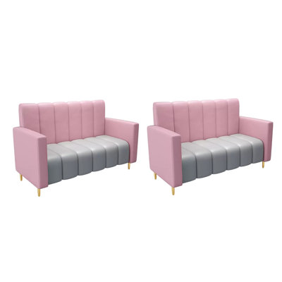 Nordic modern Dessert shop Cafe Restaurant benches 47.2 " Faux Leather Sofa
