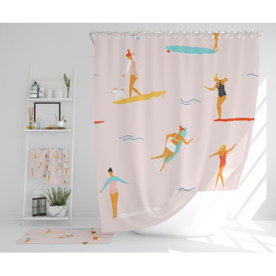 Navarion Polyester Shower Curtain Set