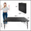 Table pliante en rotin de 4 pi pour l'intérieur et l'extérieur, portable et durable avec un design élégant