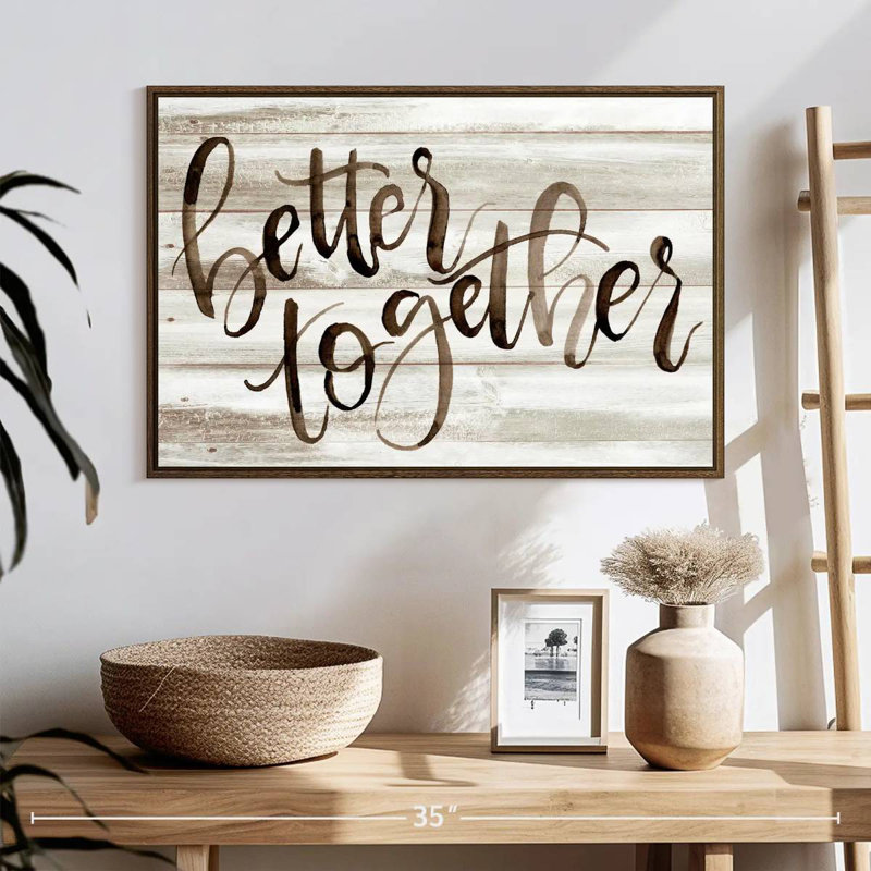 Farmhouse Be's I, 25 po x 17 po, Cadre flottant noyer
