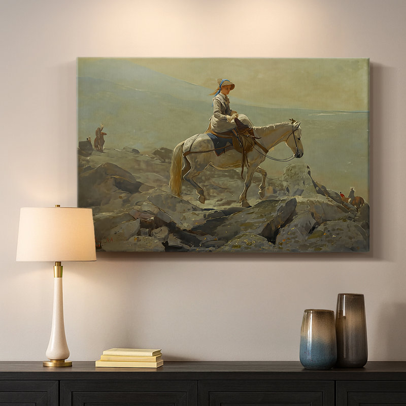 The Bridle Path, White Mountains-Winslow Homer-Toile tendue avec châssis-1868, 24 po x 36 po