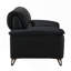 Fauteuil en cuir noir avec grain supérieur