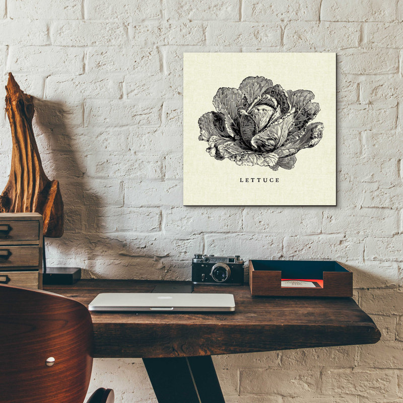«Linen Légumes BW Sketches» par Studio Mousseau, H 12 po x l 12 po x P 0,13 po