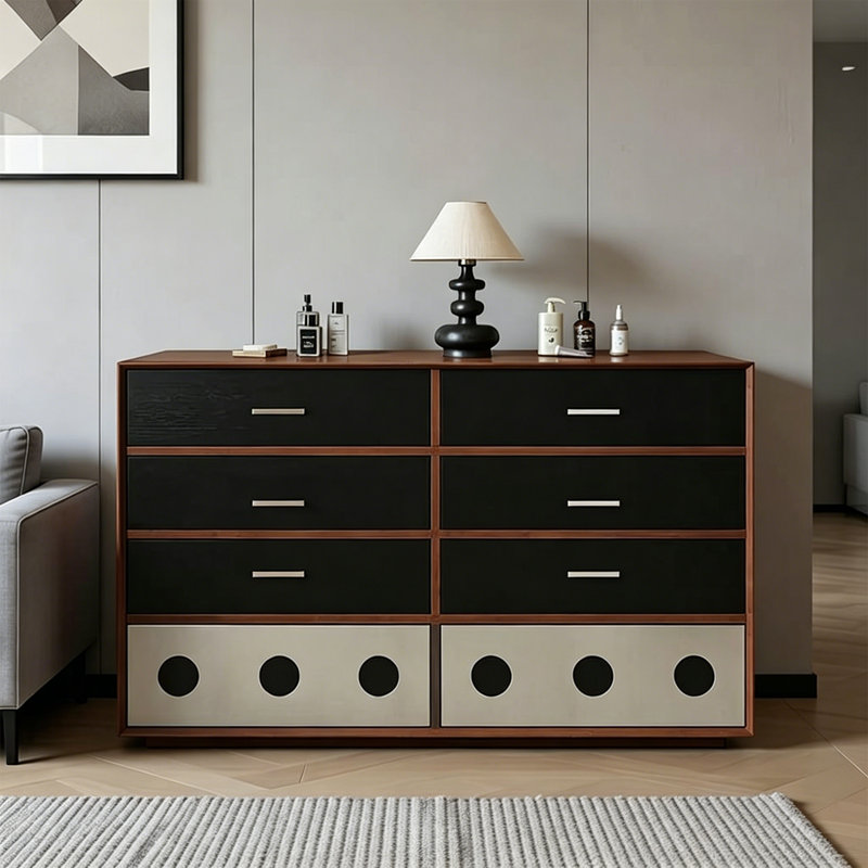 Floor Mounted Color Blocking Buffet Table