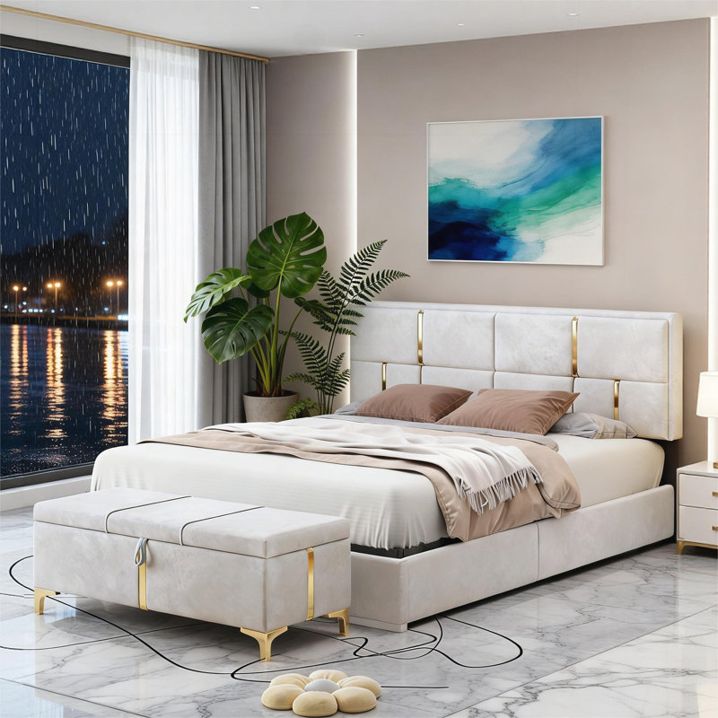Ensemble de chambre à coucher 2 pièces, Beige