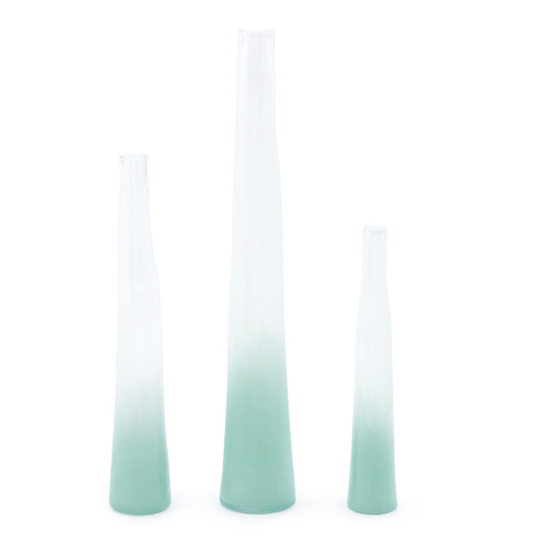 Primavera Handmade Glass Table Vase, Green