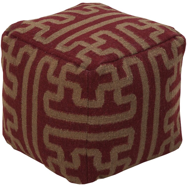 Copeland 18" Wide Square Geometric Pouf Ottoman