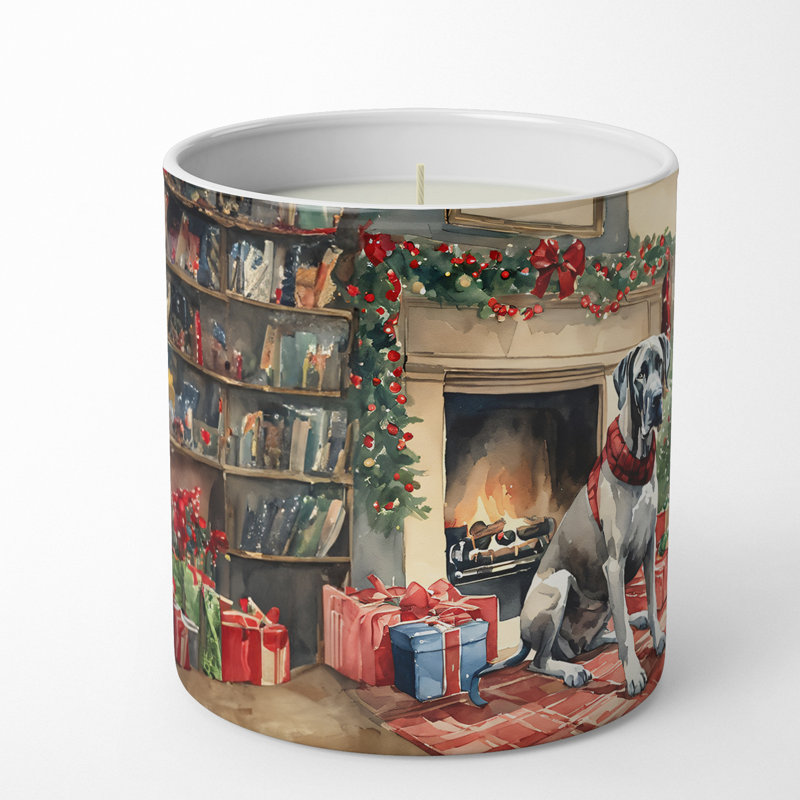 Christmas Tree Scented Tumbler Candle with Ceramic Holder