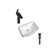 DROP Bath And Kitchen 23.6'' Ceramic Rectangular Bathroom Sink with Faucet and Overflow