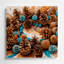 «Southwestern Plants Pinecone 181», art mural en métal brun