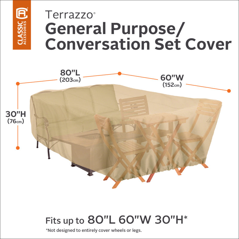 Terrazzo Outdoor Patio Dining Set Cover