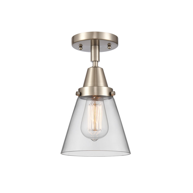 Plafonnier en verre, DEL, Non, Nickel satiné brossé