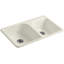 Efficiency 33" L x 22" W x 7.63" D Top-Mount Large/Medium Double-Bowl Kitchen Sink-837855272-812864693