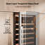 Réfrigérateur à vin encastrable et autoportant 24 pouces pour 90 bouteilles, refroidisseur à vin grande capacité 9,72 pieds cubes, réfrigérateur à vin en acier inoxydable à zone unique de 40 ° F à 65 ° F avec panneau tactile, porte vitrée double résistante aux rayons UV , Alarme de porte, Energy Star-122910203