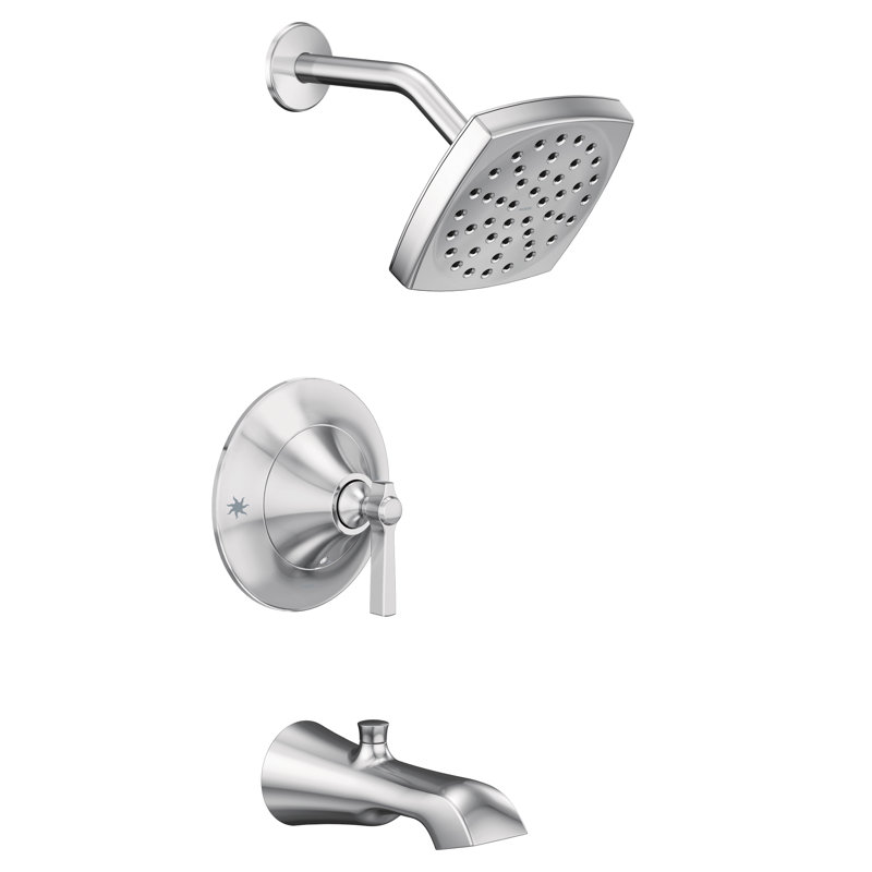 Flara Pressure-Balanced Tub and Faucet Shower with Posi-Temp, Chrome