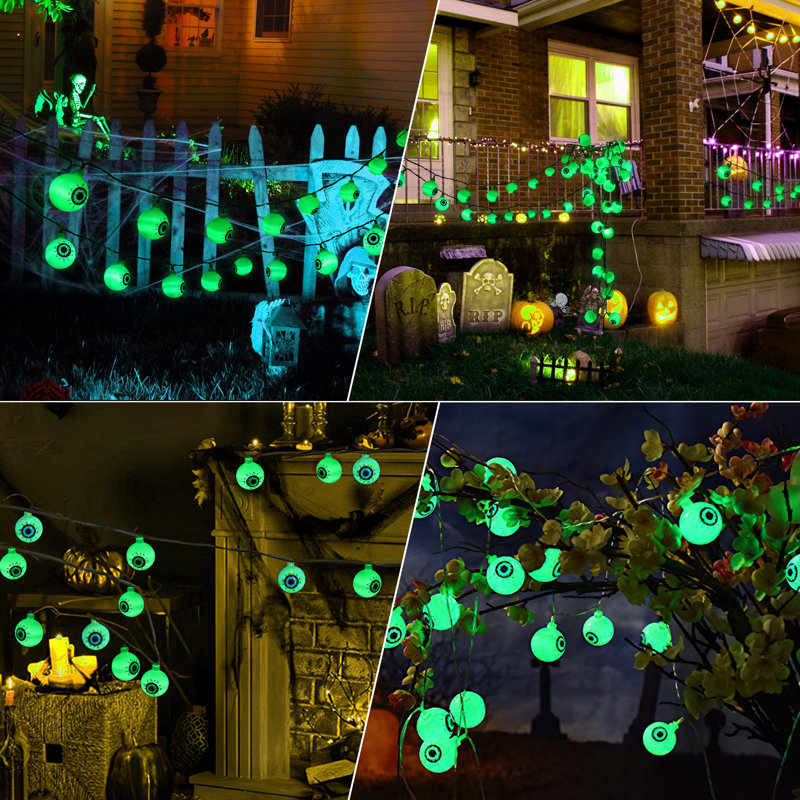 Guirlande de 30 lumières DEL Jabdiel, Vert
