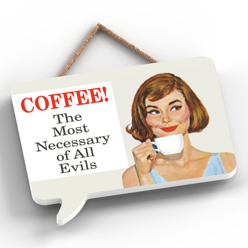 Pinup Coffee Necessary - Print on MDF